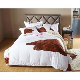 Queen Size Duvet Cover Sheets Set, Sleepy