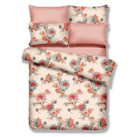 Queen Size 6 Piece Duvet Cover Sheets Set, Abloom