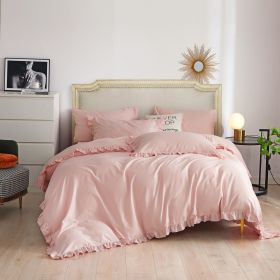 DM808K | King Size 6 piece Duvet Cover Set Ruffled Bedding 100% Cotton