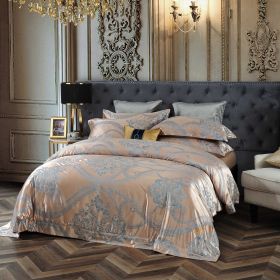 DM801K | King Size Duvet Cover Set Jacquard Top & 100% Cotton Inside