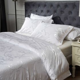 DM806Q | Queen Size Duvet Cover Set Jacquard Top & 100% Cotton Inside