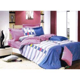 Twin Size Duvet Cover Sheets Set, Jean