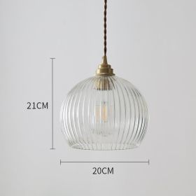 Minimal Personalized Restaurant Bar Balcony Bar Cafe Single Head Pendant Lamp (Option: Transparent-20cm)