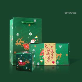 Christmas Eve Surprise Box Creative Gift Box (Option: Olive Green-10 Bounce Boxes)