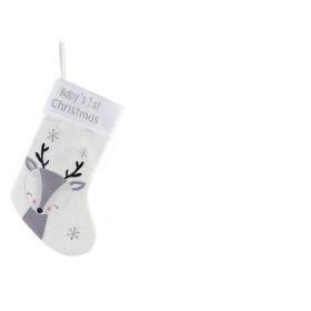 Christmas Fox Wool Gift Christmas Stockings (Option: White Fox Christmas Stockings)