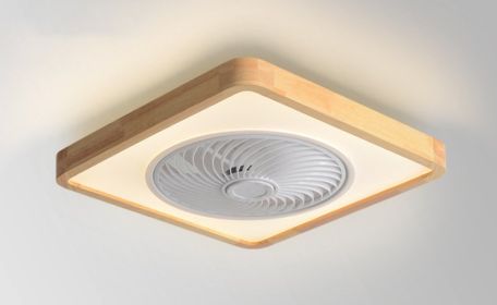 Rotating Air Guide Electric Hanging Fan Lamp (Option: Square-220V infinity)