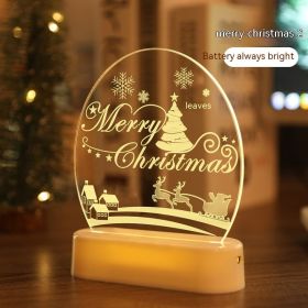 Christmas Decorations Night Light Decoration (Option: Merry Christmas 2-Battery Type)