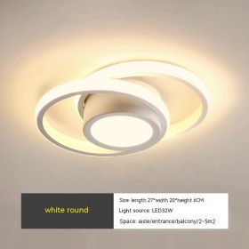 Minimalist Aisle Ceiling Lamp Corridor (Option: White Round-Three Colors)