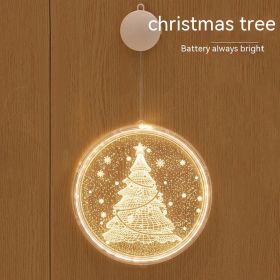 Christmas Decoration Holiday Indoor Ambience Light (Option: Christmas Tree Battery-24cm Disc)