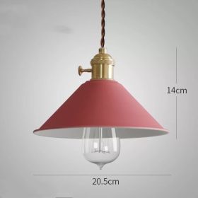 Nordic Macaron Twist Switch Dining Room Copper Chandelier (Option: Red-Led bulb)