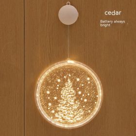 Christmas Decoration Holiday Indoor Ambience Light (Option: Cedar Battery-24cm Disc)