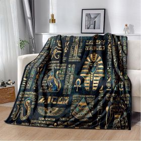 Ancient Egypt Mysterious Symbol 3D Digital Printing Flannel Nap Blanket Wholesale (Option: 12th-70*100cm)