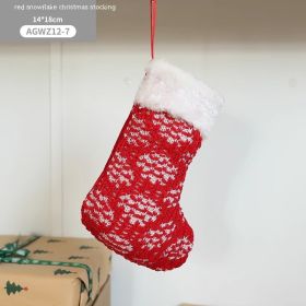 Cloth Santa Claus Cartoon Christmas Tree Hanging Decoration Party Gift Bag (Option: AGWZ12 7)