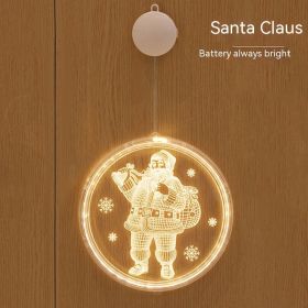 Christmas Decoration Holiday Indoor Ambience Light (Option: Santa Claus Battery-16cm Disc)