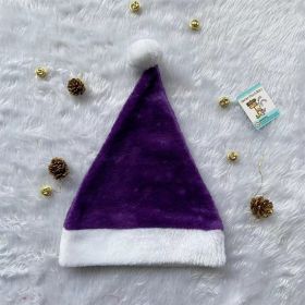 Creative Christmas Hat Decorative Plush Hat Rainbow Color (Option: Purple-30 × 40cm)