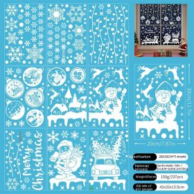 Christmas Static Window Stickers Hanging Ball (Option: Type A)