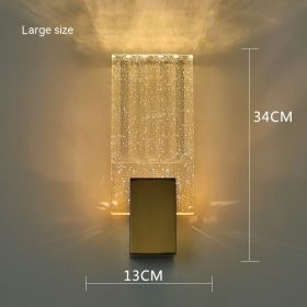 Modern Simple And Light Luxury Crystal Wall Lamp (Option: Large Warm Light)