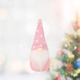 Christmas Decorations Christmas Knitted Small Pendant (Option: Pink C Style-Standard)