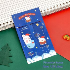 Magnetic Bookmark Student Christmas Stationery (Option: Fireworks Bunny)