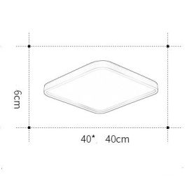 Room Master Bedroom Light Nordic Study Light Modern Simple Led Ceiling Light (Option: Square 40cm-White light)