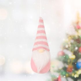 Christmas Decorations Christmas Knitted Small Pendant (Option: Pink B Style-Standard)