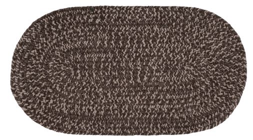 Chenille Tweed Collection (Color: Dove & ChestnutDove & Chestnut, size: 22" x 40" Oval)