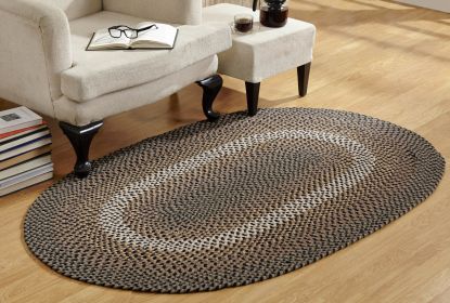 Woodbridge Oval Collection (Color: BlackBlack, size: 20" x 30" Oval)