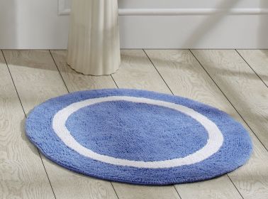 Hotel Collection (Color: Blue & WhiteBlue & White, size: 30" Round)