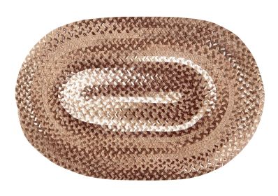 Ombre Chenille Collection (Color: BrownBrown, size: 20" x 30" Oval)