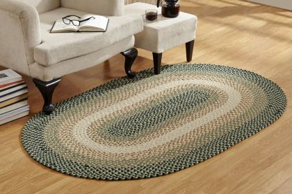 Woodbridge Oval Collection (Color: GreenGreen, size: 66" x 102")