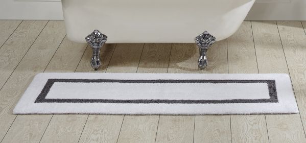 Hotel Collection (Color: White & GrayWhite & Gray, size: 20" x 60" Runner)