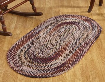 Ombre Chenille Collection (Color: BurgundyBurgundy, size: 20" x 30" Oval)