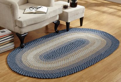 Woodbridge Oval Collection (Color: BlueBlue, size: 20" x 30" Oval)