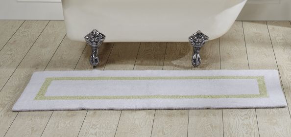 Hotel Collection (Color: White & SageWhite & Sage, size: 20" x 60" Runner)