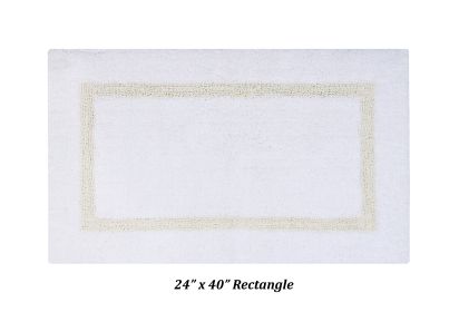 Hotel Collection (Color: White & IvoryWhite & Ivory, size: 24" x 40" Rectangle)