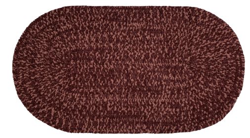 Chenille Tweed Collection (Color: Burgundy & MauveBurgundy & Mauve, size: 22" x 40" Oval)