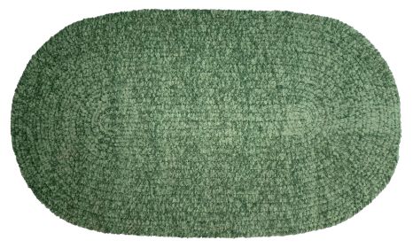 Chenille Solid Collection (Color: Diluth GreenDiluth Green, size: 22" x 40" Oval)