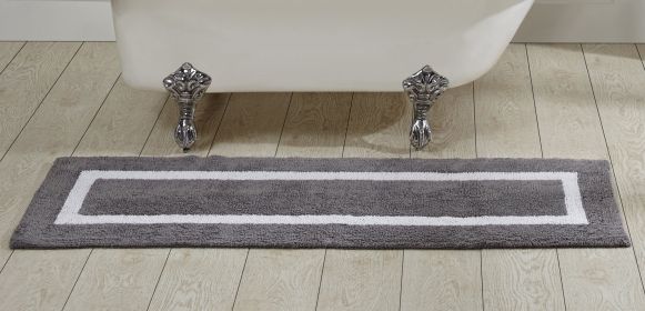 Hotel Collection (Color: Gray & WhiteGray & White, size: 20" x 60" Runner)