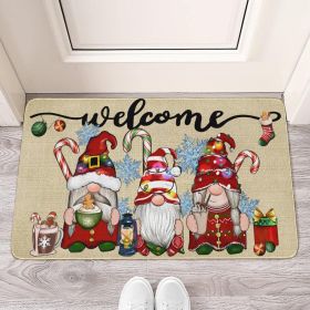 Country Striped Christmas Decorative Floor Mat (Option: RZ American 6-50x80cm)