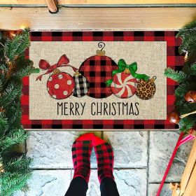 Country Striped Christmas Decorative Floor Mat (Option: RZ American 2-50x80cm)