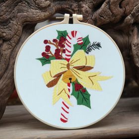 Christmas Cartoon Pendant Round Living Room Decoration (Option: Candy-With A 20cm Embroidery Frame)