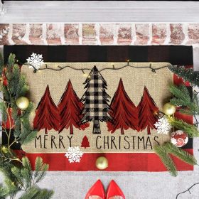 Country Striped Christmas Decorative Floor Mat (Option: RZ American 10-50x80cm)