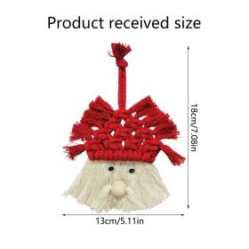 Hand-woven Christmas Tree Decorative Pendant (Color: Red)