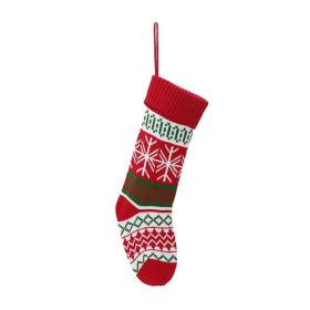 Christmas Decorations Red And Green Wool Socks (Option: Wool Socks Type C)