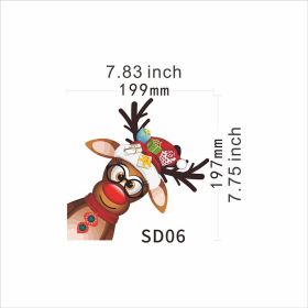 Santa Claus Magnetic Reflective Bulb Sticker (Option: SD06 Elk)