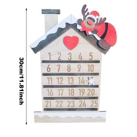 Christmas Countdown Decoration Wooden Ornament (Option: Stereo C)