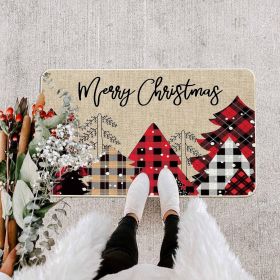 Country Striped Christmas Decorative Floor Mat (Option: RZ American 12-50x80cm)