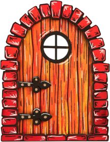 Christmas Elf Fairy Tale Fairy Door Wooden Home Decoration (Option: 2 Style)