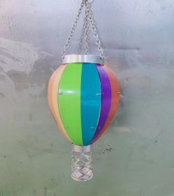 Christmas Solar Hot Air Balloon Lantern Outdoor Decoration (Option: Rainbow)