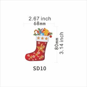 Santa Claus Magnetic Reflective Bulb Sticker (Option: SD10 Christmas Boots)